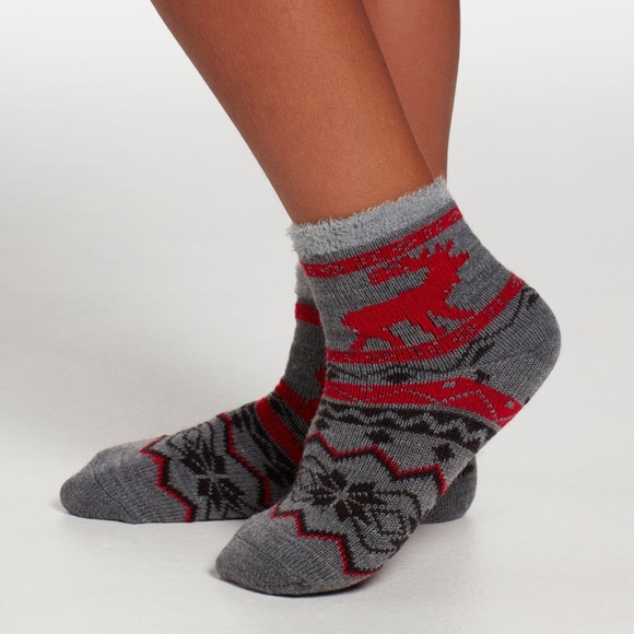 Field /& Stream Cozy Cabin Socks - Youth One Size Gray//Purple NWT